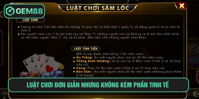 Cách Chơi Sâm GEM88 Và Tips Cược Hay, Dễ Thắng Đậm Luật chơi đơn giản nhưng không kém phần tinh tế