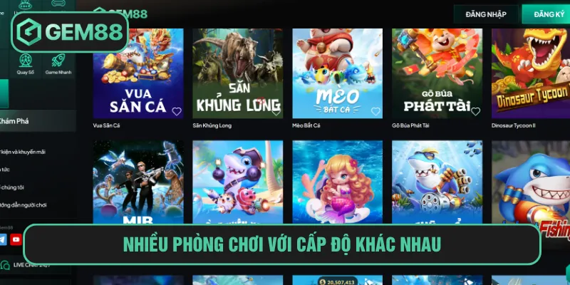 Bắn Cá Online GEM88 Và Cách Chinh Phục Kho Báu Sắc Màu Phòng game bắn cá online phù hợp nhiều cấp độ