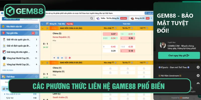 Tham khảo các kênh liên hệ tại GEM88 mới nhất