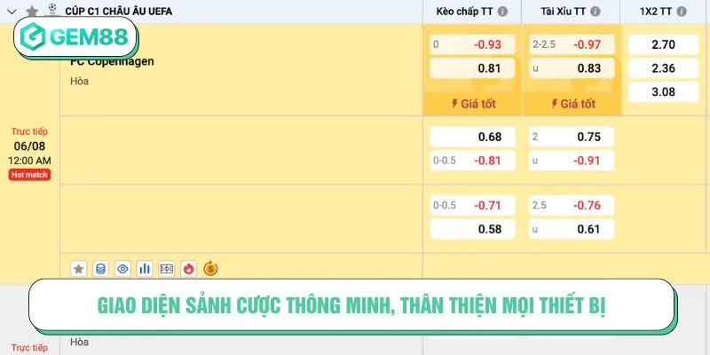 Chơi Thể Thao K-Sports Thưởng Lớn Cho Dân Chơi Đam Mê Cá Độ Giao diện sảnh cược thông minh, thân thiện mọi thiết bị