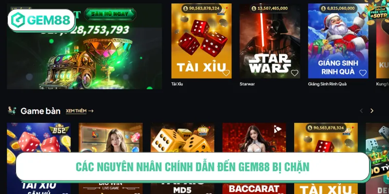 Nguyên nhân Gem88 bị chặn đến từ điều khoản nhà mạng
